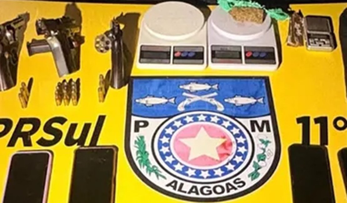 PM realiza prisão de dois homens e apreende quatro armas de fogo em Piaçabuçu