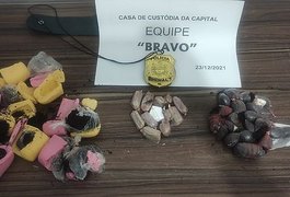 Mulher é presa ao tentar entrar no complexo penitenciário de Maceió com sabonetes de maconha e cocaína