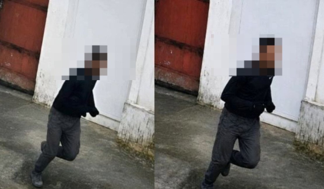 Homem é flagrado por câmeras assaltando casa de idoso no Clima Bom, em Maceió
