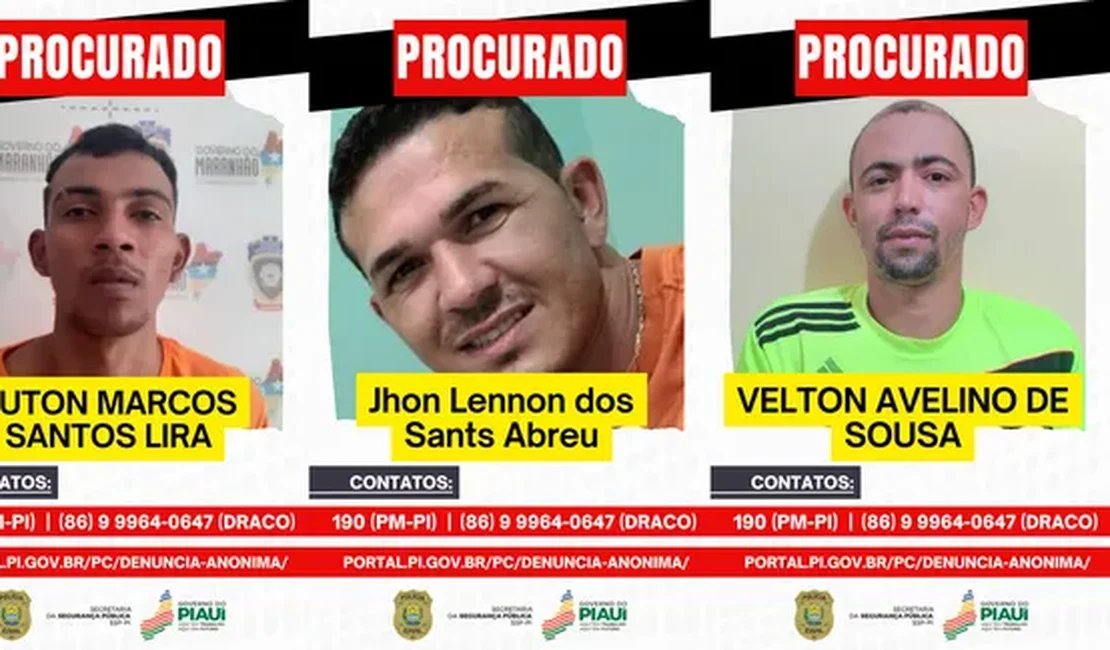 Identidades e fotos dos criminosos que mataram pai, filhos e funcionário da família no Piauí são divulgadas