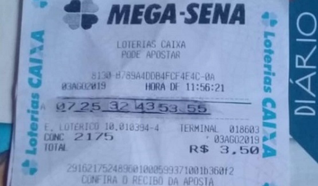 Jovem é detida após tentar retirar prêmio da Mega-Sena com bilhete falsificado