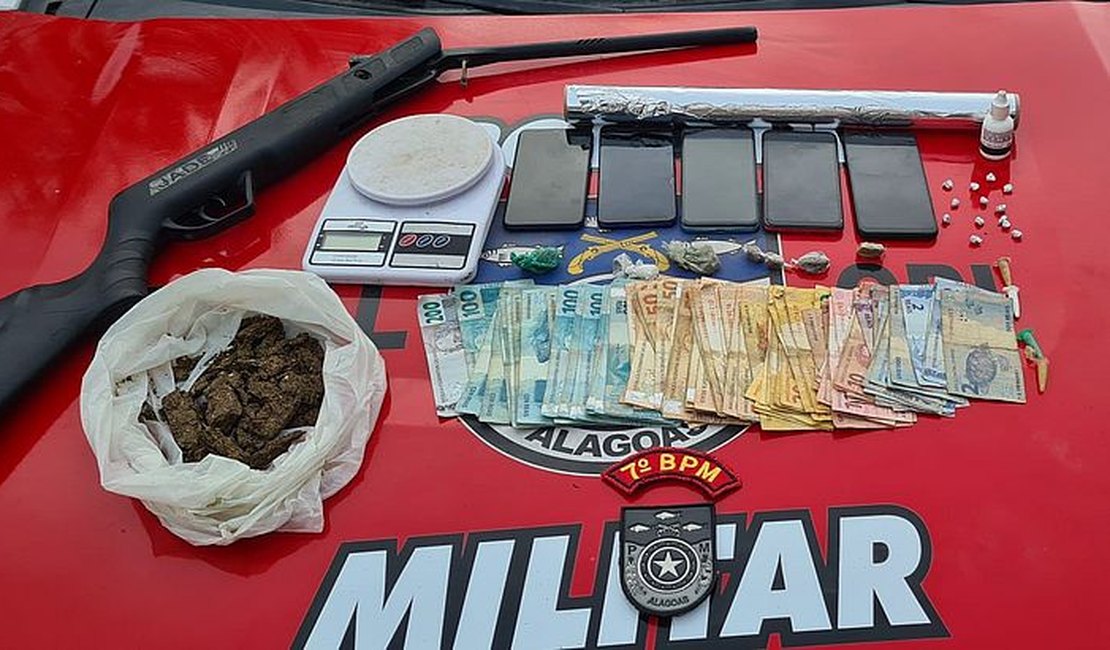 Polícia Militar apreende 14 armas de fogo e 9kg de drogas em uma semana