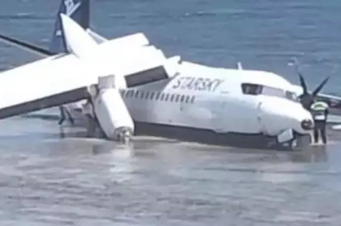 Avião com 55 pessoas faz pouso de emergência no mar na Somália