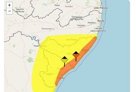 Alagoas está sob alertas de do Inmet para as próximas 24 horas com chuvas