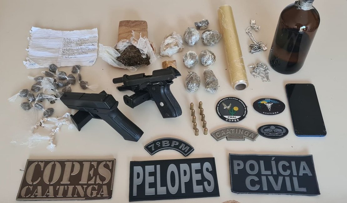 Polícia prende suspeito de tráfico de drogas no Sertão alagoano