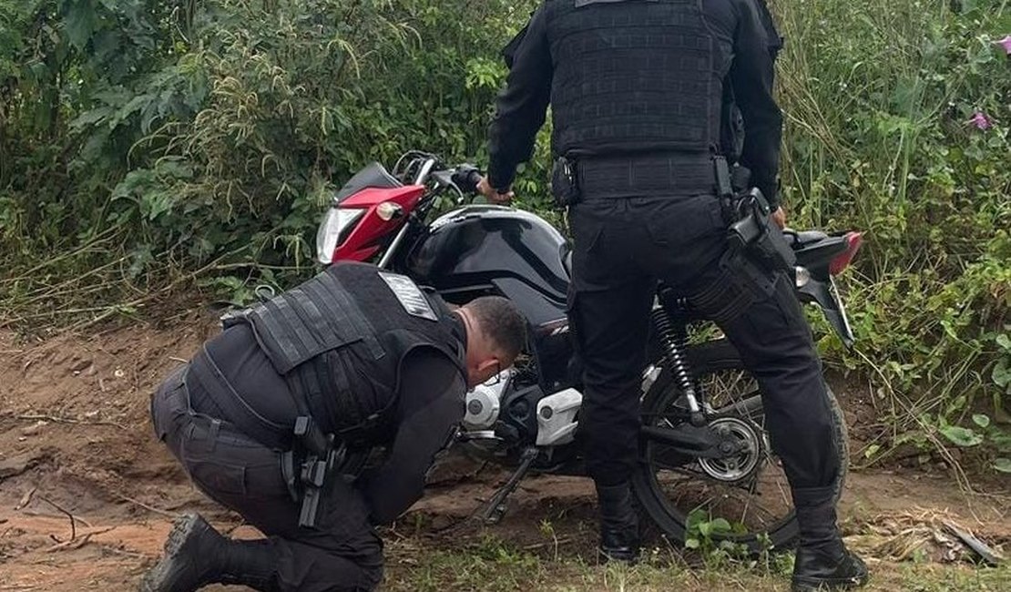 Canil do 3º BPM recupera motocicleta com queixa de roubo, em Arapiraca