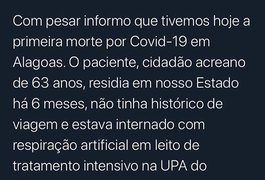 Governador anuncia primeira morte por Coronavírus em Alagoas