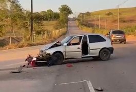 Grave acidente deixa duas pessoas feridas na AL-115, em Girau do Ponciano