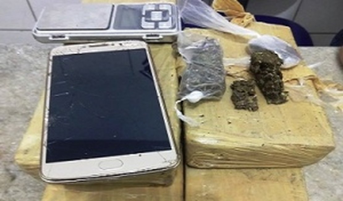 Polícia apreende 3kg de maconha e prende suspeito de tráfico de drogas