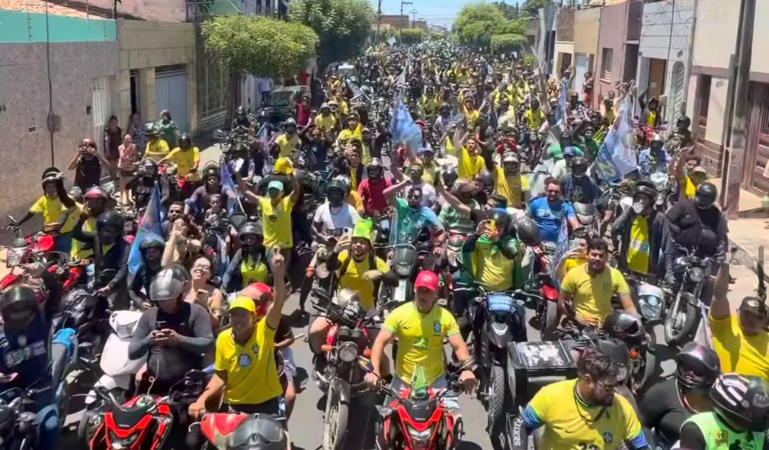 Alfredo Gaspar leva onda verde-amarela e propostas de Flávio Bolsonaro a municípios alagoanos neste sábado (19)