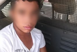 Menor de apenas 13 anos é detido logo após roubar veículo em Arapiraca