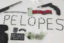 Operação termina com prisão de dois homens e apreensão de armas, drogas e munições em Branquinha