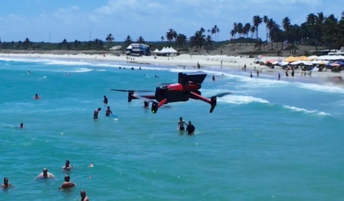 Drones auxiliam trabalho do Corpo de Bombeiros nas praias alagoanas