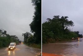 Devido às chuvas, PRF alerta para interdições de rodovias em 3 municípios devido, em Alagoas