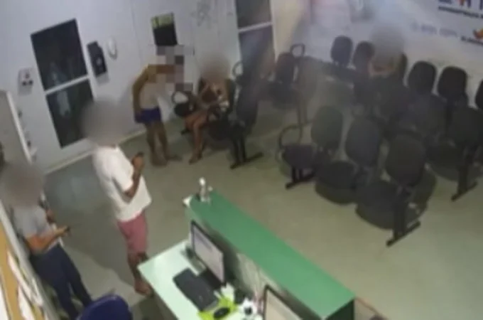 VÍDEO: Câmera flagra agressão de marido contra esposa dentro da UPA de Palmeira dos Índios