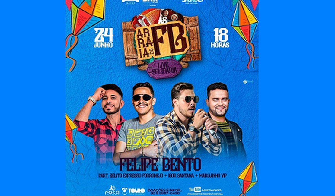 Live solidária “Arraiá do FB” esquenta o Dia de São João em Arapiraca