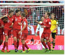 Bayern passeia em campo e vence o Borussia por 5 a 1