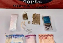 PM apreende menor com drogas e quantia em dinheiro em Piranhas