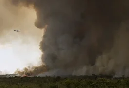 Sem chover há 46 dias, fogo avança e queima 700 hectares do Parque Nacional de Brasília