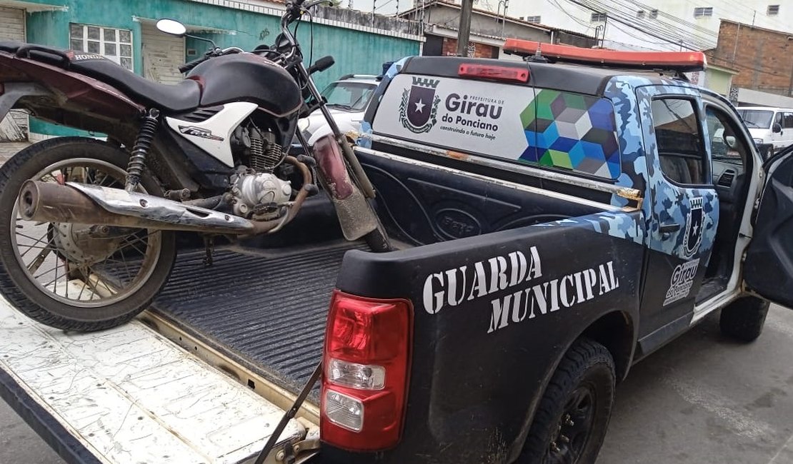 Após ser furtada, motocicleta de agente é recuperada pela GM de Girau do Ponciano