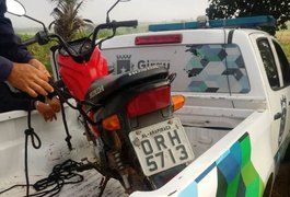 Motocicleta roubada é encontrada abandonada no Sítio Genipapo, zona rural de Girau do Ponciano