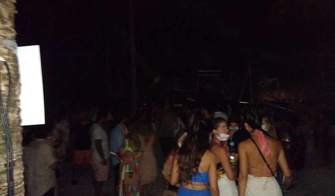 Polícia flagra festa com aglomeração na Barra de São Miguel e responsável é autuado