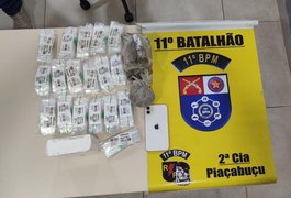 PMAL apreende drogas e prende suspeito de tentativa de homicídio em ocorrências no interior