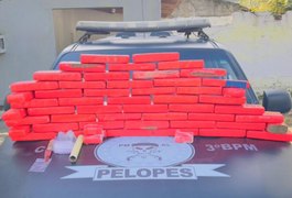 Polícia prende suspeito e apreende 50 tabletes de maconha em condomínio residencial em Arapiraca