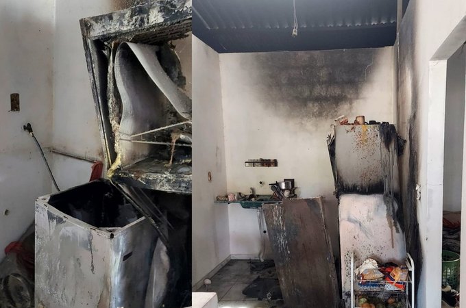 Princípio de incêndio destrói parte de residência, em Maceió