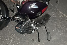 Três pessoas ficam feridas após condutor invadir contramão e bater em moto, em Campo Alegre