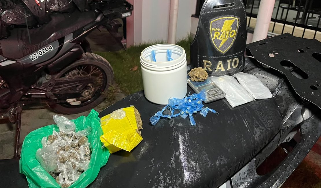Companhia de Raio prende homem suspeito de tráfico de drogas na Pitanguinha