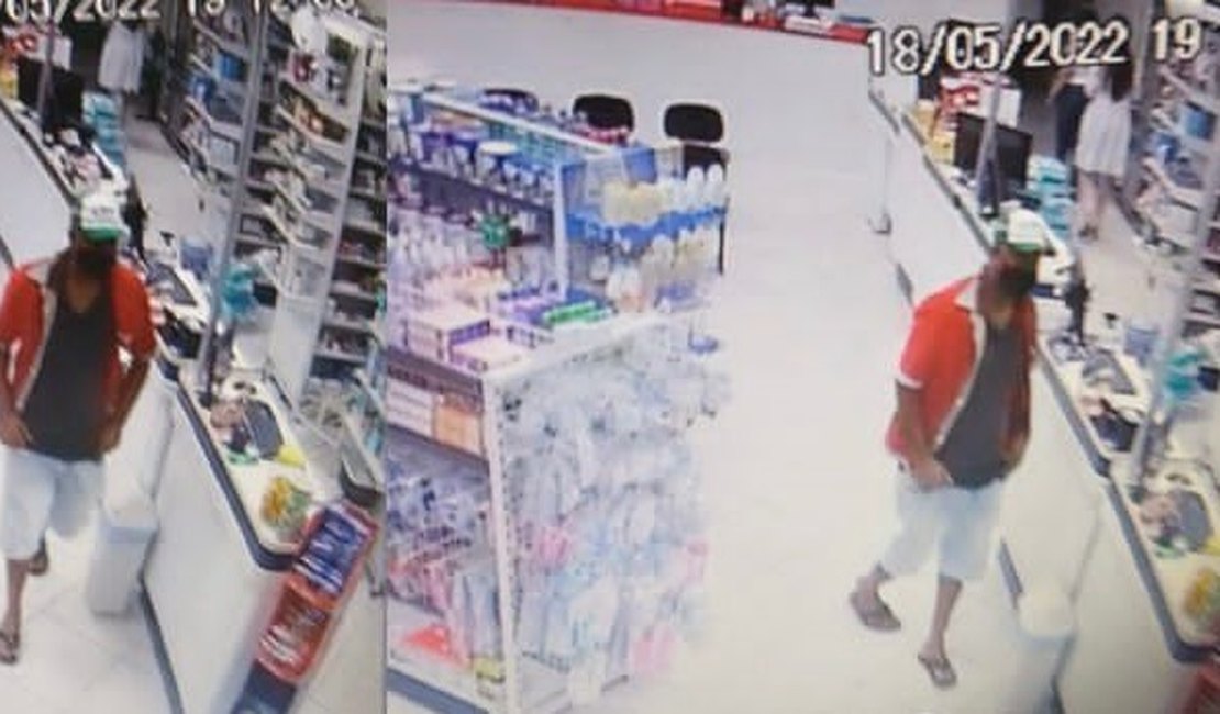 Câmera de segurança flagra assalto em farmácia de Arapiraca; Assista