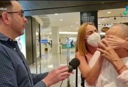 VÍDEO. Mulher de Stênio Garcia retira o ator de entrevista à força, e esclarece