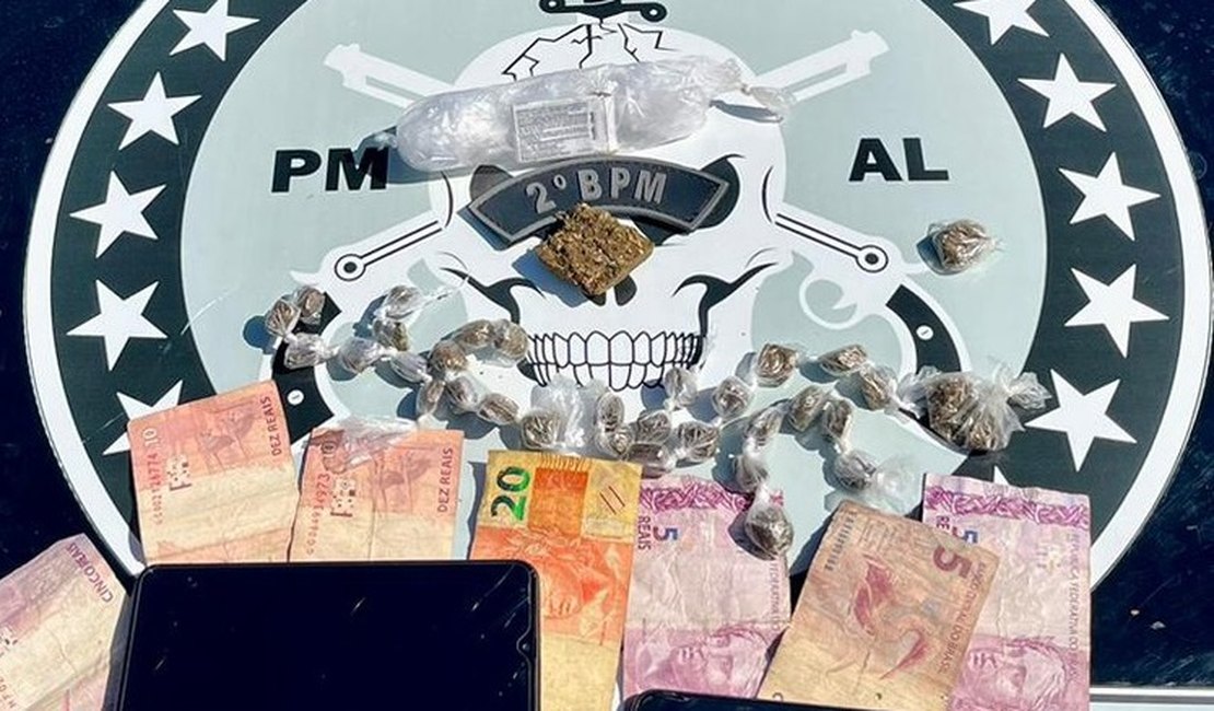 Polícia prende casal suspeito de tráfico de drogas em Murici