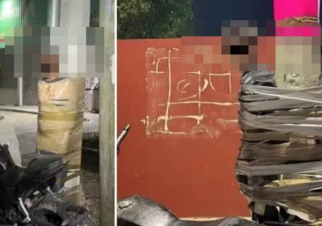 'Batman' mexicano é procurado pela polícia após amarrar a postes acusados de roubar motos