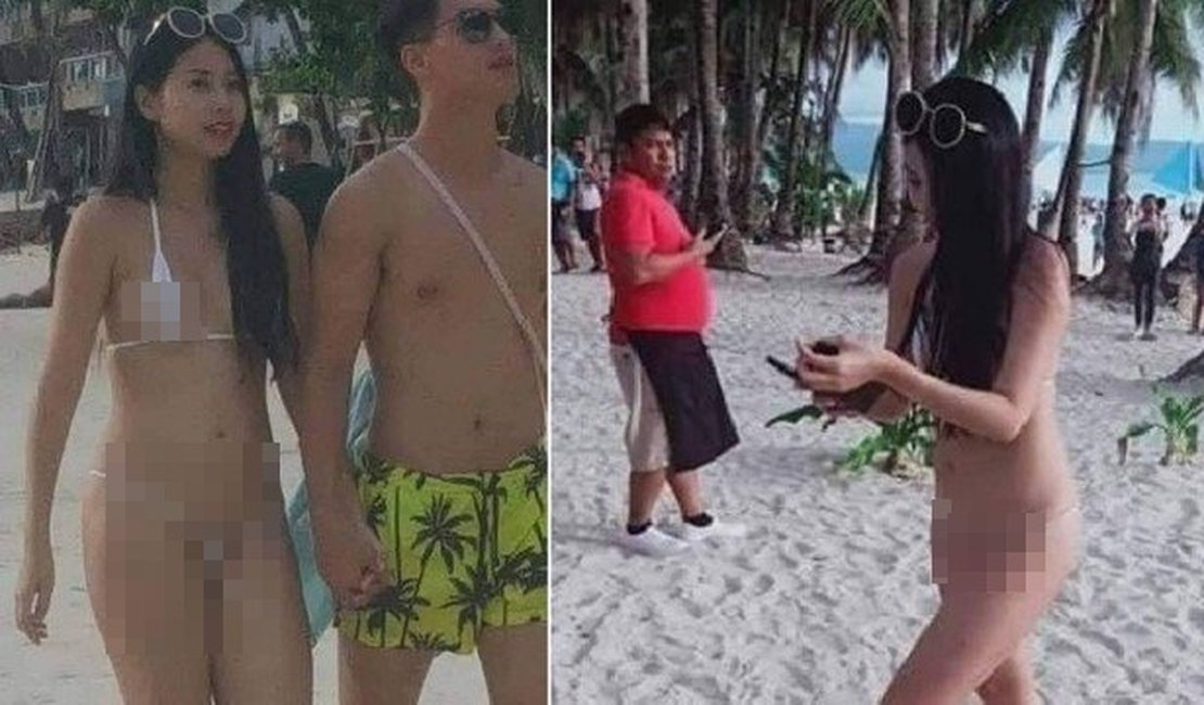 Turista é multada por biquíni fio-dental inapropriado em praia filipina