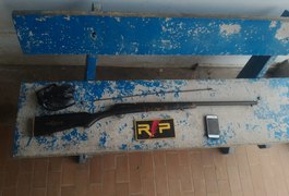 Polícia apreende arma de fogo após denúncia de disparos na zona rural