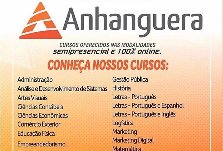 Promoções Especiais da Anhanguera Arapiraca! Garanta até 55% de desconto nos cursos 100% online. Promoção válida até o dia 30/09