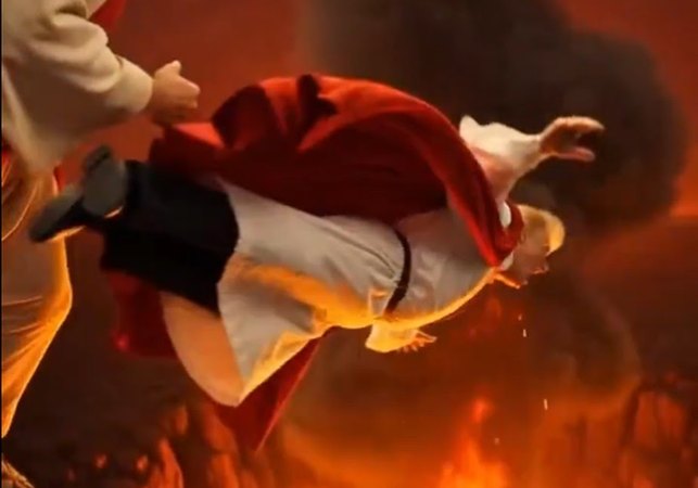 'Jesus Cristo' joga Trump no inferno em vídeo de IA de Embaixada do Irã; assista