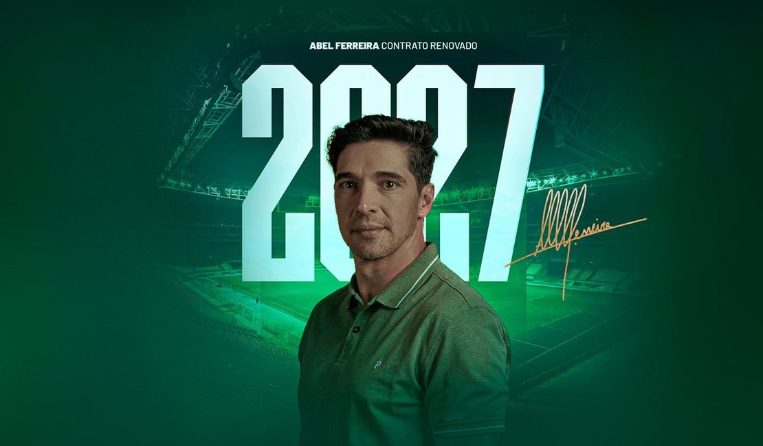 Abel Ferreira renova com o Palmeiras até 2027