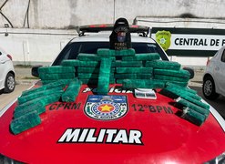 Mais de 35 kg de maconha são apreendidos pela Força Tática do 12 Bpm no São Jorge, em Maceió