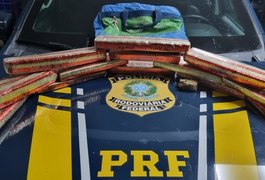 Viajando com filha de 3 anos, jovem é flagrada com mais de 12kg de maconha em ônibus que ia para Arapiraca