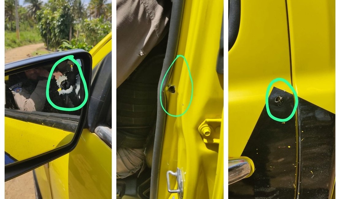 Criminosos atiram contra viatura da Força Tarefa da PM em São Miguel dos Milagres