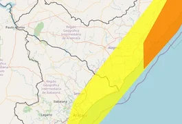 Alagoas tem dois alertas de chuva emitidos pelo Inmet; Maceió está entre os municípios em risco