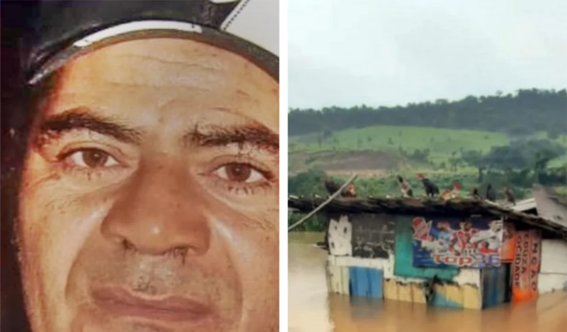 Homem salva esposa de inundação, mas acaba sendo levado pela correnteza do rio em São Miguel dos Campos