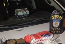 Jovem é preso após ser flagrado com maconha e cocaína, em Maceió