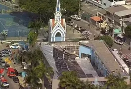 Vídeo mostra desabamento do teto do santuário que deixou dois mortos e vários feridos, em Recife