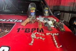 Força Tática do 1° BPM prende dois homens com arma e drogas no Virgem dos Pobres