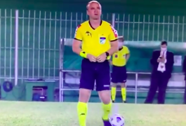 Internautas especulam se árbitro alagoano fez xixi na roupa, durante jogo no RJ