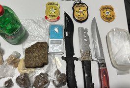 Mulher é presa com drogas e material para tráfico no Litoral Norte de Alagoas